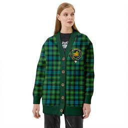 Scottish Campbell of Breadalbane 1819 Ancient 2 Clan Crest Tartan V neck Knitted Fleece Cardigans