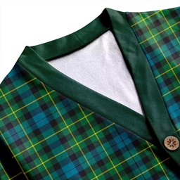 Scottish Campbell of Breadalbane 1819 Ancient 2 Clan Crest Tartan V neck Knitted Fleece Cardigans