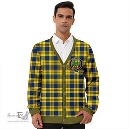 Scottish Carlisle (Carlill) Modern Clan Crest Tartan V neck Knitted Fleece Cardigans