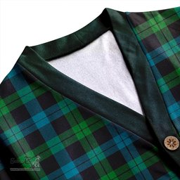 Scottish Campbell of Lochawe Ancient 2 Clan Crest Tartan V neck Knitted Fleece Cardigans
