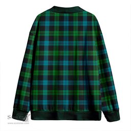 Scottish Campbell of Lochawe Ancient 2 Clan Crest Tartan V neck Knitted Fleece Cardigans