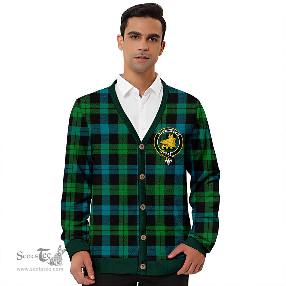 Scottish Campbell of Lochawe Ancient 2 Clan Crest Tartan V neck Knitted Fleece Cardigans