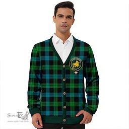 Scottish Campbell of Lochawe Ancient 2 Clan Crest Tartan V neck Knitted Fleece Cardigans
