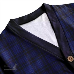 Scottish Clark (Clergy) Modern Clan Crest Tartan V neck Knitted Fleece Cardigans