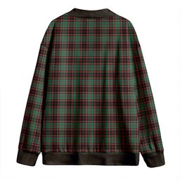 Scottish Buchan Ancient Clan Crest Tartan V neck Knitted Fleece Cardigans