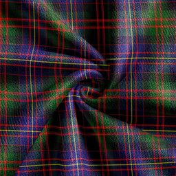 Scottish Chalmers Modern Clan Crest Tartan V neck Knitted Fleece Cardigans