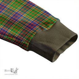 Scottish Bowie Modern Clan Crest Tartan V neck Knitted Fleece Cardigans