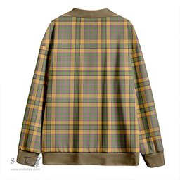Scottish Blackwood Weathered Clan Crest Tartan V neck Knitted Fleece Cardigans