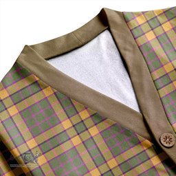 Scottish Blackwood Weathered Clan Crest Tartan V neck Knitted Fleece Cardigans