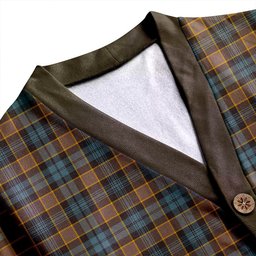 Scottish Campbell of Breadalbane Weathered 2 Clan Crest Tartan V neck Knitted Fleece Cardigans
