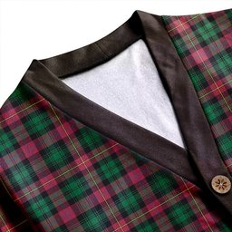 Scottish Cairns of Finavon Ancient Clan Crest Tartan V neck Knitted Fleece Cardigans