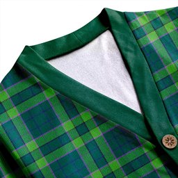 Scottish Blackwood Modern Clan Crest Tartan V neck Knitted Fleece Cardigans