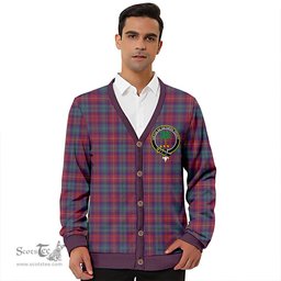 Scottish Cairns of Finavon Weathered Clan Crest Tartan V neck Knitted Fleece Cardigans