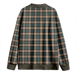 Scottish Campbell Weathered 2 Clan Crest Tartan V neck Knitted Fleece Cardigans