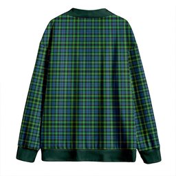 Scottish Campbell of Argyll 1815 Ancient 2 Clan Crest Tartan V neck Knitted Fleece Cardigans