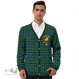 Scottish Campbell of Argyll 1815 Ancient 2 Clan Crest Tartan V neck Knitted Fleece Cardigans