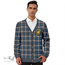 Scottish Campbell of Inveraray Modern 2 Clan Crest Tartan V neck Knitted Fleece Cardigans