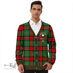 Scottish Blackstock Hunting Modern Clan Crest Tartan V neck Knitted Fleece Cardigans