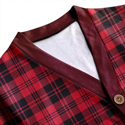 Scottish Campbell of Lochlane Ancient 2 Clan Crest Tartan V neck Knitted Fleece Cardigans