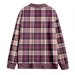 Scottish Cameron of Erracht Dress #2 Weathered 2 Clan Crest Tartan V neck Knitted Fleece Cardigans