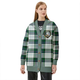 Scottish Campbell of Cawdor Dress Ancient 2 Clan Crest Tartan V neck Knitted Fleece Cardigans