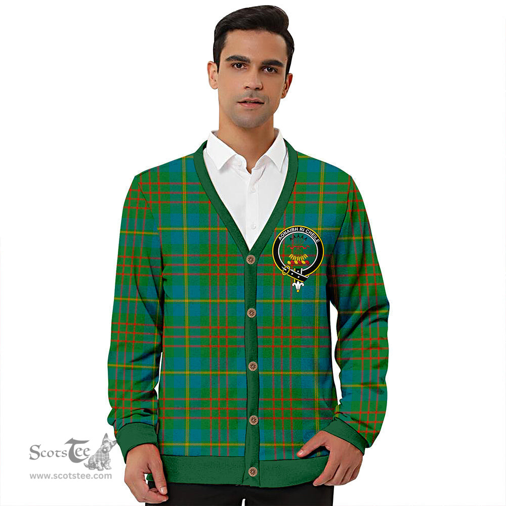 Scottish Cameron of Lochiel Hunting Ancient 2 Clan Crest Tartan V neck Knitted Fleece Cardigans