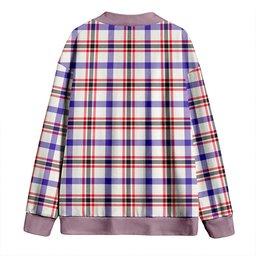 Scottish Boswell Dress Modern Clan Crest Tartan V neck Knitted Fleece Cardigans