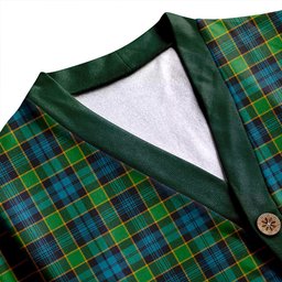 Scottish Campbell of Breadalbane Ancient 2 Clan Crest Tartan V neck Knitted Fleece Cardigans