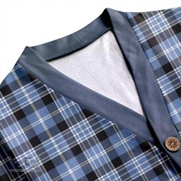 Scottish Clark Ancient Clan Crest Tartan V neck Knitted Fleece Cardigans