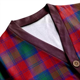 Scottish Byres Clan Crest Tartan V neck Knitted Fleece Cardigans