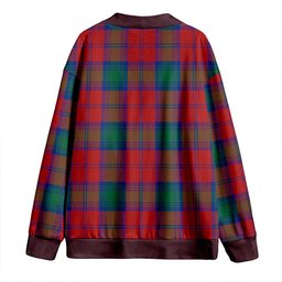 Scottish Byres Clan Crest Tartan V neck Knitted Fleece Cardigans