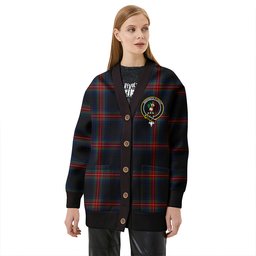 Scottish Braveheart Warrior (Watson #2) Modern Clan Crest Tartan V neck Knitted Fleece Cardigans