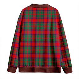 Scottish Caledonian (MacKintosh #3) Modern Clan Crest Tartan V neck Knitted Fleece Cardigans