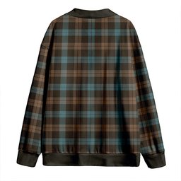 Scottish Campbell of Lochawe Weathered 2 Clan Crest Tartan V neck Knitted Fleece Cardigans