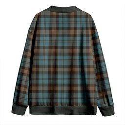 Scottish Campbell of Glenlyon Weathered 2 Clan Crest Tartan V neck Knitted Fleece Cardigans