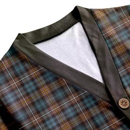 Scottish Campbell of Argyll Weathered 2 Clan Crest Tartan V neck Knitted Fleece Cardigans