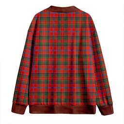 Scottish Brown of Castledean (Broun of Castledean) Ancient Clan Crest Tartan V neck Knitted Fleece Cardigans