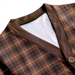 Scottish Campbell Marquis of Lorne Weathered 2 Clan Crest Tartan V neck Knitted Fleece Cardigans