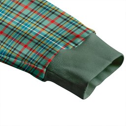 Scottish Bisset Ancient Clan Crest Tartan V neck Knitted Fleece Cardigans