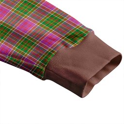 Scottish Bowie Ancient Clan Crest Tartan V neck Knitted Fleece Cardigans