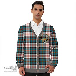 Scottish Cameron of Erracht Dress Ancient 2 Clan Crest Tartan V neck Knitted Fleece Cardigans