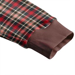 Scottish Bruce of Kinnaird Weathered Clan Crest Tartan V neck Knitted Fleece Cardigans