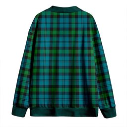 Scottish Campbell of Glenlyon Ancient 2 Clan Crest Tartan V neck Knitted Fleece Cardigans
