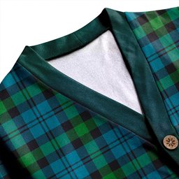 Scottish Campbell of Glenlyon Ancient 2 Clan Crest Tartan V neck Knitted Fleece Cardigans