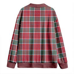Scottish Blackie Weathered Clan Crest Tartan V neck Knitted Fleece Cardigans