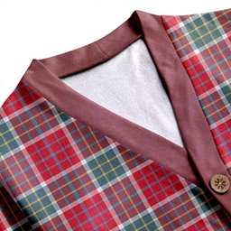 Scottish Blackie Weathered Clan Crest Tartan V neck Knitted Fleece Cardigans