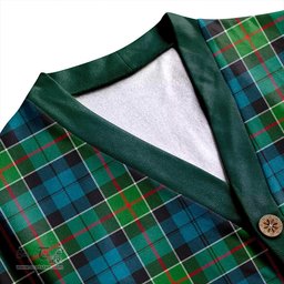 Scottish Colquhoun (Cowans) Ancient Clan Crest Tartan V neck Knitted Fleece Cardigans