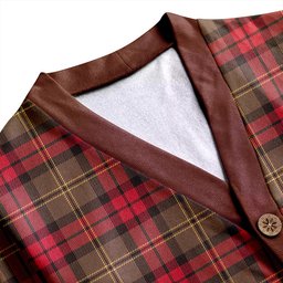 Scottish Blackstock Hunting Weathered Clan Crest Tartan V neck Knitted Fleece Cardigans