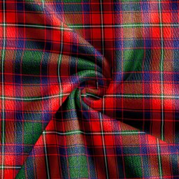 Scottish Charteris District Clan Crest Tartan V neck Knitted Fleece Cardigans