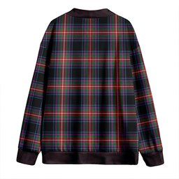 Scottish Braveheart Warrior (Wate #2) Ancient Clan Crest Tartan V neck Knitted Fleece Cardigans